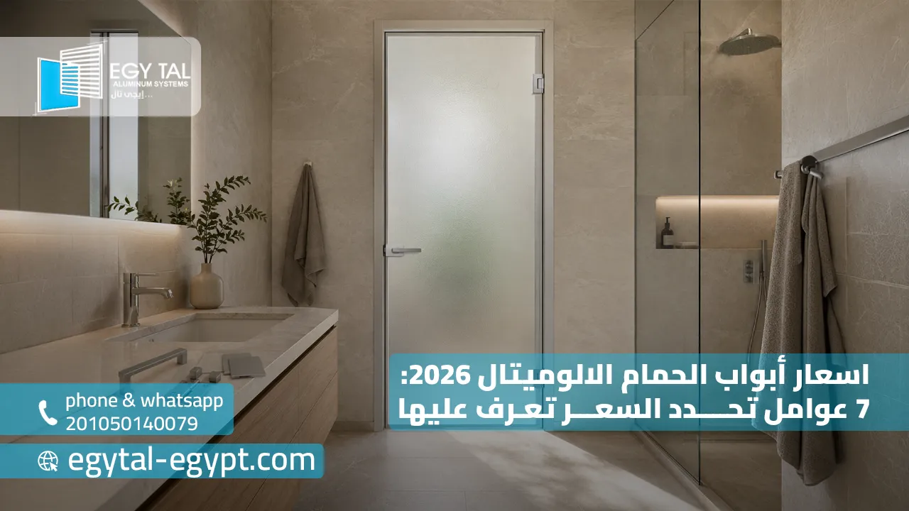 اسعار ابواب الحمام الالوميتال 2026: 7 عوامل تحدد السعر تعرف عليها