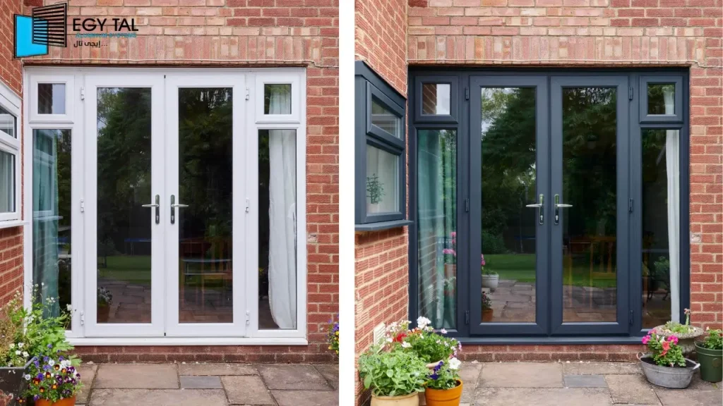 باب بلكونة الوميتال درفتين