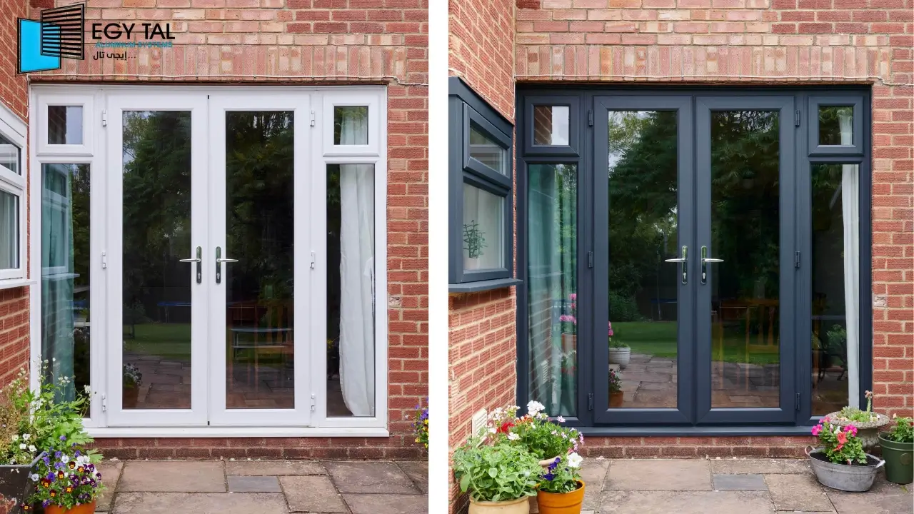 باب بلكونة الوميتال درفتين