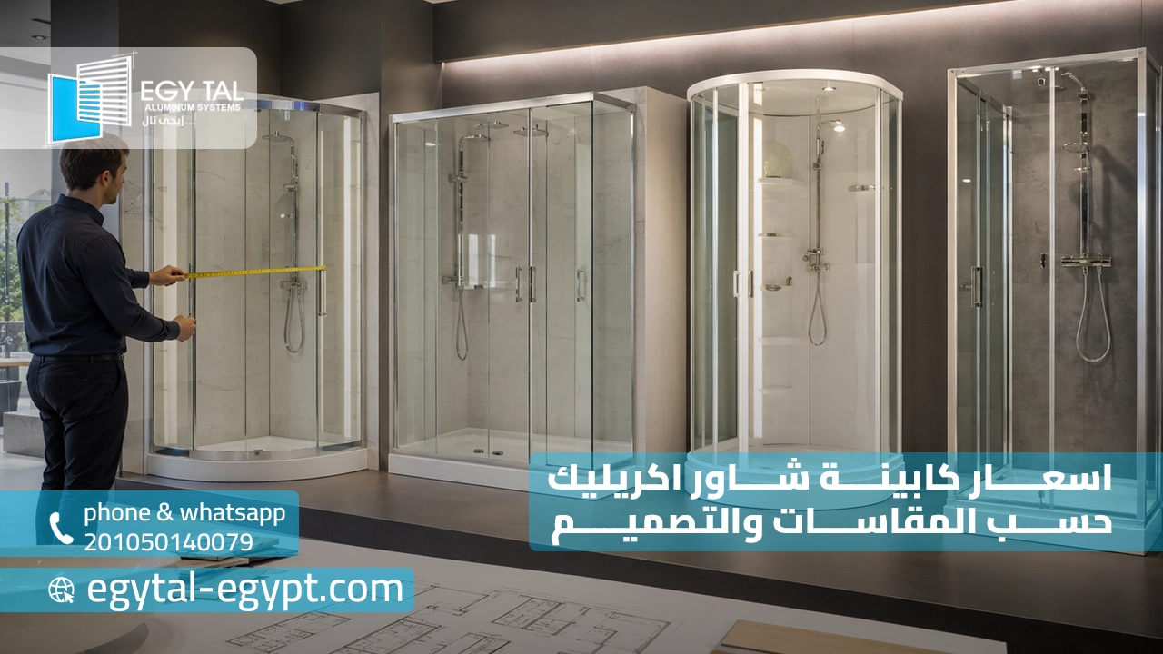 اسعار كابينة شاور اكريليك حسب المقاسات والتصميم