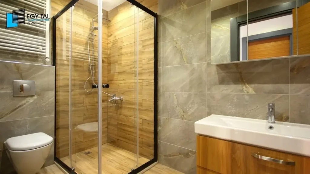 كبائن شاور زجاج معالج ضد البقع