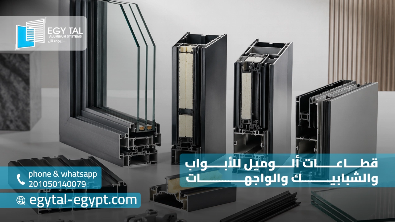 قطاعات ألوميل للأبواب والشبابيك والواجهات